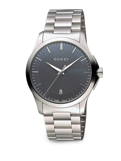 gucci timeless mens stainless steel diamond watch|gucci g timeless watch price.